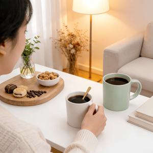 TEMU 북유럽풍 컬러 머그컵 4P(4색) | 머그컵 커피잔 소주잔 다용도 | 260ml 데일리 사이즈 | 세련된 디자인 | 더 넓은 컵입구 | 바닥 미끄럼 방지 | 그립 좋은 손잡이