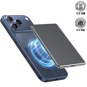 TEMU 맥세이프 초슬림 미니 보조배터리5000mAh 휴대용22.5W 고속 유선 무선충전