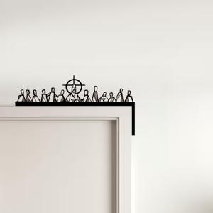 TEMU 1개 예수 최후의 만찬 금속 벽 코너 장식 - 블랙 소재 예수 문 코너 장식, 내구성 강철 아트, 홈 교회, 부활절 장식, 홈 데코, 웨딩 데코 - 휴일 선물, 집들이, 생일 선물