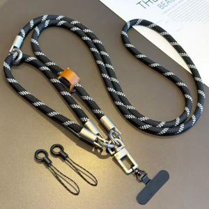 TEMU 조절 가능한 폰 목걸이, 고급형 남녀공용 랜야드, 내구성 강한 카메라 및 아웃도어용 리트랙터블 긴 스트랩 클립 포함