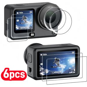 TEMU DJI OSMO Action 6용 6개 세트: 울트라 클리어 화면 보호필름 + LCD 화면 보호필름 + 렌즈 보호필름, 9H 경도 강화유리, HD 투명도, 우수한 보호 기능, 스크래치 및 긁힘 방지, 기포 없음, 내유성, DJI 기기 보호필름용, 카메라 보호필름 세트, 카메라 보호 키트, 테크 액세서리
