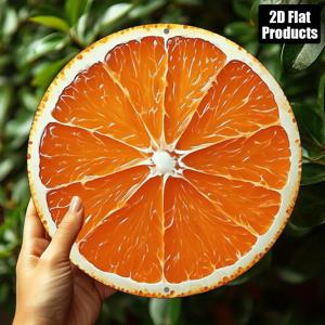 TEMU 2D 평면, 1개, 오렌지 슬라이스 테마 원형 메탈 장식 간판, 바, 주방, 카페, 가정, 사무실 장식, 휴일 선물, 8X8인치에 적합