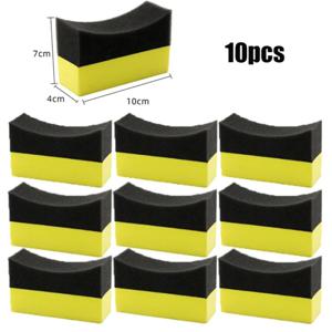 TEMU 자동차 휠 폴리싱 왁싱 스펀지 브러시 타이어 클리닝 폼 스펀지 패드 타이어 광택제 디테일 워시 와이퍼 클리너 도구 자동차 액세서리