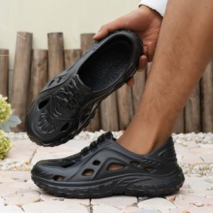 TEMU 남녀공용 EVA 소프트 슬리퍼, 편안한 실내/실외 슬리퍼 샌들, 미끄럼 방지 텍스처 디자인, 패셔너블한 신발, 단색 디자인, 다양한 색상 선택 가능, 모든 계절용