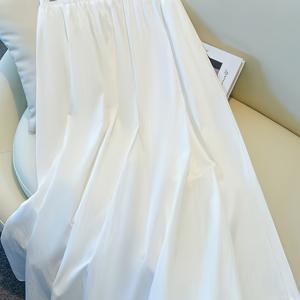 TEMU 2026 신상 봄/여름 여성 심플 롱 스커트, 다용도 여성 스커트, 우아하고 세련된 드레스, A라인 스커트