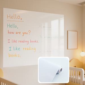 TEMU 정전기 흡착식 화이트보드, 벽에 손상을 주지 않는 탈부착식 화이트보드 벽 스티커; 가정용 필기판/사무실 교육용 칠판/흠집을 가리는 벽 장식, , 교육, 브레인스토밍, 프로젝트 기획에 적합한 화이트보드 벽지, 보드, 장식용 벽 예술, 벽 스티커 디자인, 재사용 가능한 소재, 필기 가능한 벽지, 접착식 보드