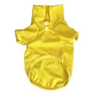 TEMU 1pc 애완 동물 일반 컬러 폴로 셔츠 캐주얼 옷깃 개 셔츠 개와 고양이 여름 옷