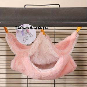 TEMU 소형 애완동물 케이지 해먹, 삼중층 슈가 글라이더 해먹, 햄스터 케이지 액세서리 침구, 친칠라 앵무새 슈가 글라이더 페럿 쥐 햄스터 쥐 놀이 및 수면용 아늑한 작은 동물 침대