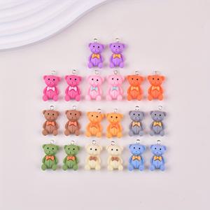 TEMU 20개 멀티컬러 곰돌이 레진 주얼리 펜던트 귀걸이 목걸이 주얼리 추가