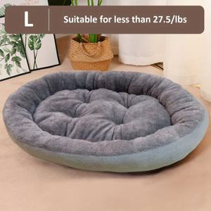 TEMU 따뜻한 타원형 강아지 패드, 강아지 침대, 따뜻한 강아지 휴식 매트, 따뜻한 플러시 소재