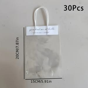 TEMU 그녀/남자를 위한 선물 30개 투명 핸드백 소형 선물 포장 투명 가방 소형 장식 포장 가방, 재사용 가능한 파티 답례품 가방 (부티크 결혼식 생일 베이비 샤워 어버이날용)