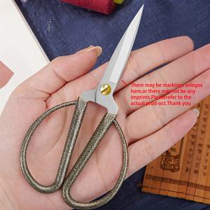 TEMU 1개 스틸 재봉 가위 레트로 꼬리 자수 원단 바느질 공예 도구 DIY 수공예용 바늘 작업 가위