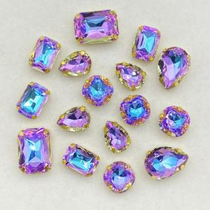 TEMU 핸드메이드 재봉, DIY 의류, 신발, 모자, 가방 및 장식용 라인스톤을 위한 16개 팩 구리 백킹 K9 라인스톤