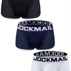 TEMU 3개 남성용 힙업 브리프, 탈착식 패드 포함, 힙 섹시 쉐이핑 남성 속옷, 통기성 메쉬 원단, 대비되는 레터 웨이스트밴드, 힙업, 플랫 심 브리프