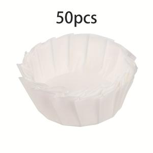 TEMU 50개입 화이트 바스크 오일 페이퍼 4인치 접지 않는 컵케이크 라이너 베이킹 디저트 오일 방지 랩핑 커팅 매트