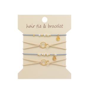 TEMU 4개/세트 여성 패션 헤어밴드 & 팔찌 세트, 부드럽고 편안한 탄력성 무손상 머리끈, 별 달 하트 부채 장식 액세서리