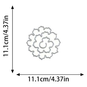 TEMU 대형 나선형 꽃 커팅 다이 1개, 금속 커팅 다이, 금속 엠보싱 टेम플릿, DIY 스크랩북 앨범 장식용, DIY 종이 카드 제작용