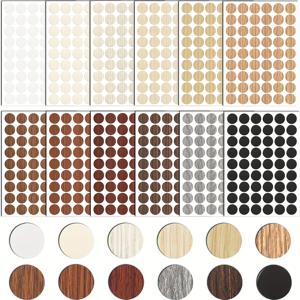 TEMU 자체 접착 PVC 우드 그레인 패치 스티커 - 캐비닛, 테이블, 가구용 / 재사용 가능한 우드 패턴 스티커, DIY 장식 및 리모델링용 라운드 자체 접착 패치