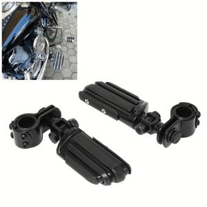 TEMU 고속도로 발 받침대 더블 고무 고속도로 크래쉬 바 클램프 발 페달 엔진 가드 범용