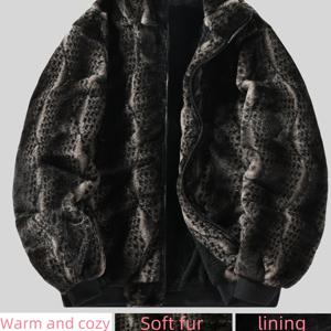 TEMU 남성용 퍼리 스몰 스탠드업 칼라 재킷, 인조 모피 스몰 스탠드업 칼라 재킷, 스네이크 스킨 프린트 따뜻한 스몰 스탠드업 칼라 재킷, 패셔너블한 스몰 스탠드업 칼라 퍼 재킷, 따뜻한 스몰 스탠드업 칼라 재킷, 두꺼움, 편안함