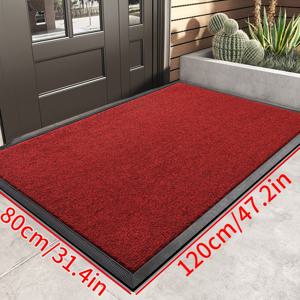TEMU 동양 브랜드의 단색, 두꺼운 및 무거운 웰컴 매트는 흡수성이 뛰어나고 미끄럼 방지 기능이 있습니다. 이 내구성이 뛰어난 현관 매트는 내구성이 좋고 세척이 용이하여 마당, 문, 복도, 주방 및 세탁실에 이상적입니다.
