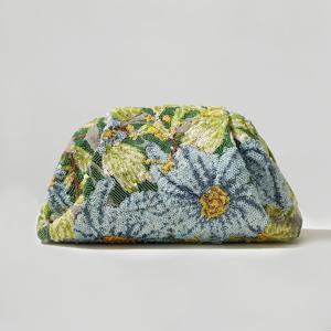 TEMU 여성용 우아한 패션 반짝이는 스팽글 랜덤 플로럴 패턴 벨벳 이브닝 백, 가벼운 휴대용 클러치 플리츠 백, 결혼식, 오후 티, 데이트, 파티, 해변, 휴가, 클럽, 선물용으로 적합