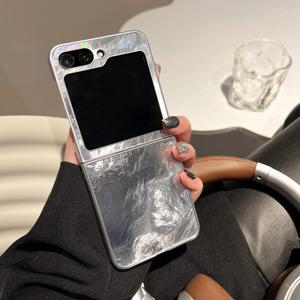 TEMU 휴대폰 케이스 - 삼성용 접이식 디자인의 투명 마그네틱 케이스, 낙하 방지 풀 커버, 갤럭시 Z 플립 6, 5, 4, 3 및 5G 휴대폰을 위해 창의적으로 제작