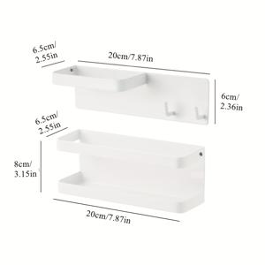 TEMU 2개/세트 - 벽걸이 금속 자석 우산걸이, 일본 스타일 우산걸이, 현대식 긴 손잡이 접이식 우산 보관대, 냉장고, 현관 등에 적합. 크리스마스, 설날, 겨울철에 완벽한 제품