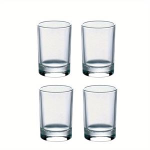 TEMU 4개 세트 3.72oz/110ml 심플 레스토랑 유리컵, 거실 홈 워터컵, 투명 유리컵, 맥주컵, 우유컵