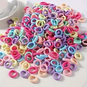 TEMU 980개 컬러 헤어밴드, 무봉제 탄성 헤어밴드 액세서리, 헤어밴드, 고무밴드, DIY 헤어밴드, 브레이드 액세서리, 컬러 헤어밴드, 나일론 헤어밴드, 여성용 헤어 액세서리, 브레이드 헤어 로프 소품
