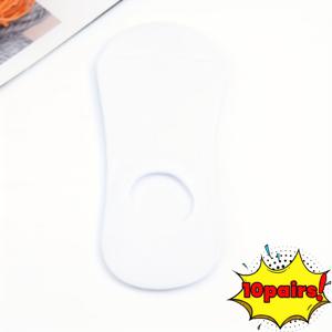 TEMU 남녀공용 여름 통기성 논쇼 양말 10켤레 - 신축성 있는 스테이 업 디자인의 로우컷 얇은 보트 삭스, 습기 흡수, 캐주얼, 운동복, 수영, 헬스장, 일상용으로 적합 - 단색 (블랙/토프/화이트)