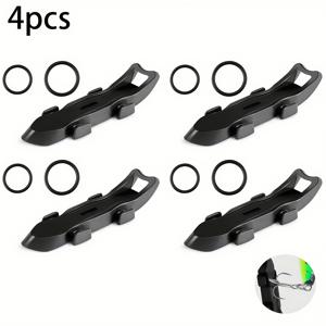 TEMU 4개 세트 자석 낚시대 후크 홀더 ABS, 빠른 분리 미끼 클립, 2가지 고무 링 사이즈. 담수/해수용, 내구성 강화, 엉킴 방지, 휴대용, 견고함. 전문낚시꾼의 선택