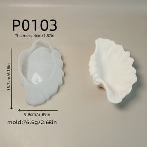 TEMU 레진 실리콘 몰드 - 조개 보관함, 장식용 실리콘 몰드, 화분용 실리콘 몰드, DIY 캔들 홀더용 실리콘 몰드, 캔들 자용 실리콘 몰드, 캔들 보관용 실리콘 몰드, 홈 데코용 실리콘 몰드, 에폭시 레진 몰드 P0103 76.5g