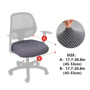 TEMU 사무실 의자 커버 1개, 탄성 스트레치 핏, 두꺼운 및 스크래치 방지, 일체형 디자인, 스트랩 및 전체 커버가 있는 밀착형 핏 - 컴퓨터 책상 및 의자와 호환, 가정 및 사무실용, 다양한 색상 옵션, 세척이 용이한 원단