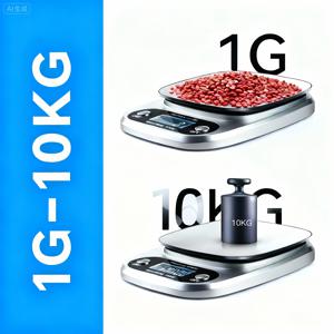 TEMU HOTU 정밀 디지털 주방 & 우편 저울, LCD 디스플레이, 다중 단위 측정, 스테인리스 스틸 플랫폼, AAA 배터리 전원, 가정 및 전문가용, 현대적인 주방 & 우편 저울