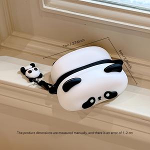 TEMU 파파 판다 Pro 2 케이스, 애플 3세대 블루투스 이어폰 호환, 낙하 방지 커플용 커버