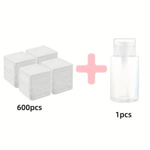 TEMU 1000개 중 600개입 린트 프리 네일 와이프, 젤 클리닝 천, 알루미늄 무첨가 네일 폴리쉬 리무버 패드 (네일 아트 및 뷰티 케어용)