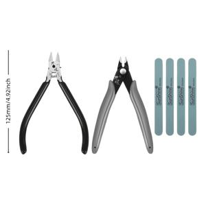 TEMU 6개/1세트 절단 공구, 정밀 모델 절단 플라이어 - 초박형, 4인치, CR-V 탄소강, 미끄럼 방지 핸들, 플라스틱 모델 제작용, 스프루 커터 -
