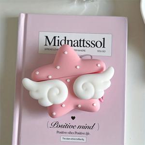 TEMU Airpods 4/Pro2/Pro3 호환 | 물방울 별 날개 | 실리콘 이어폰 보호 케이스 | 절친 선물 스타일 | Airpods 1 2 3 4 Pro Pro2 Pro3 호환