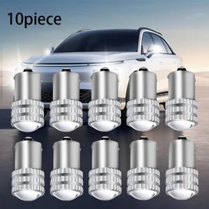 TEMU 10개 LED 자동차 전구 1156, S25, G18, R5W, R10W, Ba15S, P21W, 1157, Bay15D P21/5W S25 G18 렌즈 집광 강화 화이트/레드/옐로우, 자동차 테일 방향 지시등 전구, 후진등, 안개등, 방향 지시등, 전조등 12V용