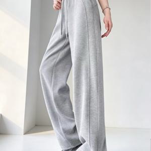 TEMU 봄 얇은 여성 와이드팬츠 여성 트레이닝바지 편안한 착용감 데일리 바지