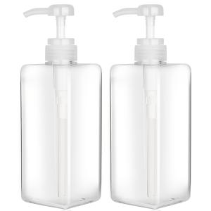 TEMU 정사각형 로션 디스펜서로 650ml 펌프 병을 리필할 수 있습니다. 빈 로션 펌프 병은 에센셜 오일, 로션, 샴푸 및 다양한 욕실 제품을 개별적으로 채우기에 적합합니다.