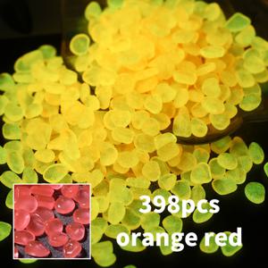 TEMU 398개 야광 수지 자갈 & 플라스틱 돌 - 수족관, 화병 채우기, 정원, 테라리움, 미니어처 조경용 - DIY 공예, 수제 장식, 별빛 바닥 창작물용 야광 장식용 돌 (수정 불가)