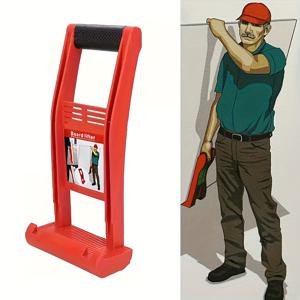 TEMU 1개 튼튼한 패널 운반대, 80.0 KG - 내구성이 뛰어난 ABS 플라스틱 재질, 건식 벽체, 합판 및 판금용 편안한 그립 플라이어 포함 - 구조적이고 읽기 쉬움, 대형 시트 운반에 적합