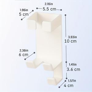 TEMU 강력 접착식 헤어 스트레이트너 & 컬링 아이언 홀더, 공간절약형 욕실/벽걸이 디자인, 다중 후크가 있는 헤어 스타일링 도구 정리대, 캐비닛 도어 및 벽에 적합, 컬링 아이언 랙, 6가지 중요한 명절을 위한 이상적인 선물