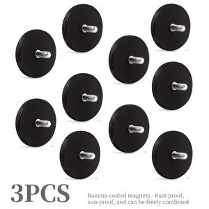 TEMU M6 나사산 볼트 너트 고무 코팅 자석, 조명 및 카메라 장착용. 블랙 자동차용 자석, 스크래치 방지로 라이트 바 렌즈 카메라 도구에 이상적