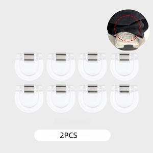 TEMU 투명 무지 바지 다리 클립 2개 세트 - 조절 가능한 미끄럼 방지 패스너, 청바지, 와이드 레그 팬츠 및 패브릭 장식에 적합 - 안전한 고정을 위한 내구성 플라스틱 클립