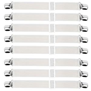 TEMU 8개 조절식 침대 시트 클립, 미끄럼 방지 매트리스 고정 클립, 매트리스, 소파, 식탁보, 자동차 쿠션 및 가구 보호용 범용 침대 시트 고정 스트랩