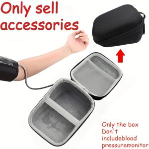 TEMU 내구성 있는 휴대용 혈압계 휴대용 케이스 1개, 액세서리 전용, 블랙, 하드 쉘 및 지퍼 잠금장치 포함 - 창문이 있는 고강도 보호 케이스, 스타일리시한 블랙 정리 가방, 가정용 건강 관리 및 여행에 적합, 가정용 및 여행용으로 이상적인 선택, 스타일리시한 디자인, 전 세계 150개 기념일 선물