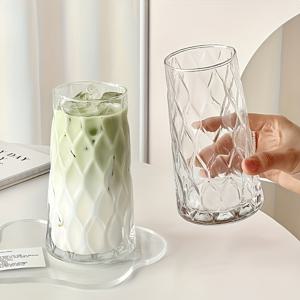 TEMU 2개입-500ml/17.6oz 아침용 유리잔, 칵테일 글라스, 밀크쉐이크 컵, 재사용 가능 및 손세척 전용 - 무연 유리제품, 아이스커피, 주스, 위스키, 맥주에 완벽한 홈 & 바 & 레스토랑 사용